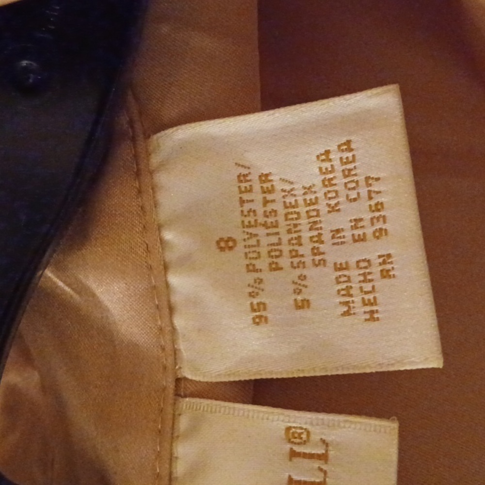 Christie & Jill Long Sleeve Metallic Gold Button Down Shirt - Size 8 - Picture 6 of 6